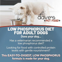 Dave's Pet Food Kidney Support Dog Food (Tuna Pate), Non-Prescription, Low Phosphorus, Low Sodium, Wet Canned, Renal Kidney Care, Vet Formulated, 5.5 oz (24 Pack)