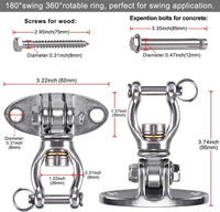 SELEWARE Silent Bearing Swivel Swing Hanger Stainless Steel Swing - 360° Bearing Swing Hanger ( 1 Pack ) - image 3