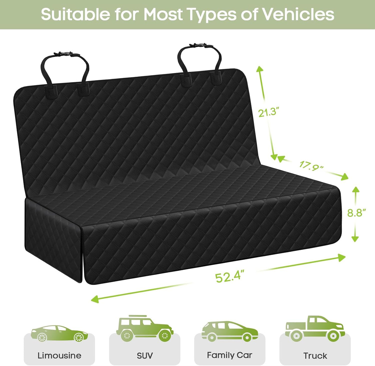 SUV Cargo Liner for Dogs, Waterproof Pet Trunk Cover for SUVs – Essentials for Dogs - Full Bench - image 3