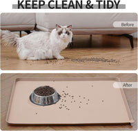 Reopet Silicone Pet Feeding Mat - Taupe / 32" x 24" - image 2