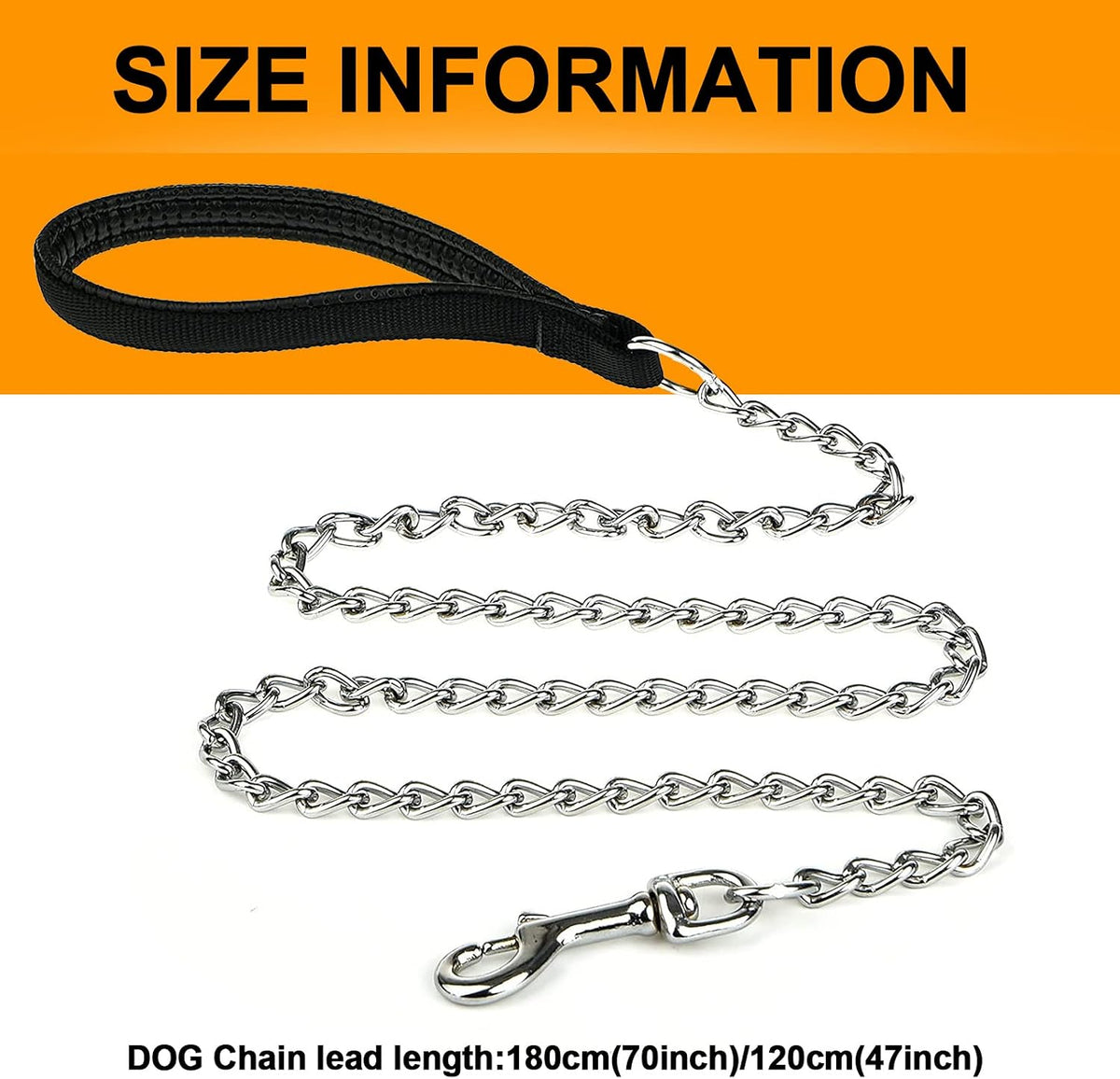 Heavy Duty Metal Dog Leash - 4 FTx3 mm (0-80 lbs) - image 4