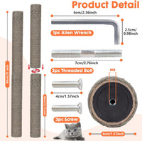 PowerKing Natural Sisal Replacement Scratching Post - 15.7''+15.7'' (2.67''Thick) / Grey - image 3
