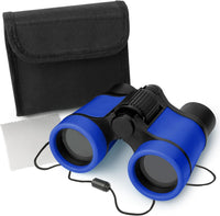 Dr. Anison kids binoculars set in blue with canvas bag and neck strap - view 6