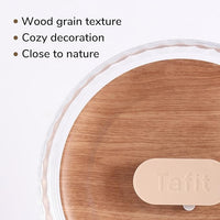 Silent Hamster Wheel 8.7 Inch Dual-Bearings Quiet Running Exercise Wheels with Wood Grain Backboard, Height Adjustable for Dwarf Hamsters, Gerbils, Mice, Hedgehog, Lemmings, Warm Brown