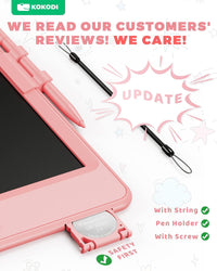 KOKODI LCD Writing Tablet 8.5-Inch Colorful Doodle Board - Pink - image 2
