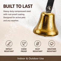 GoldTiger Fixed Metal Dog Doorbell for Potty Training - Black - image 2