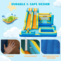 FINCOME 10 in 1 inflatable bounce house with double water slides, climbing wall and splash pool - view 8