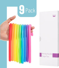 Mr. Pen, Monkey Noodle Fidget Toy, Colorful - Rainbow Rocket / 9 Pack - image 2