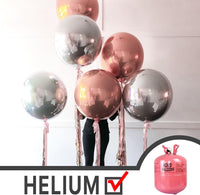 PartyWoo Metallic Silver Foil Balloons 20pcs Large Round Giant 4D - Silver / 6 PCS-32 INCH - image 3