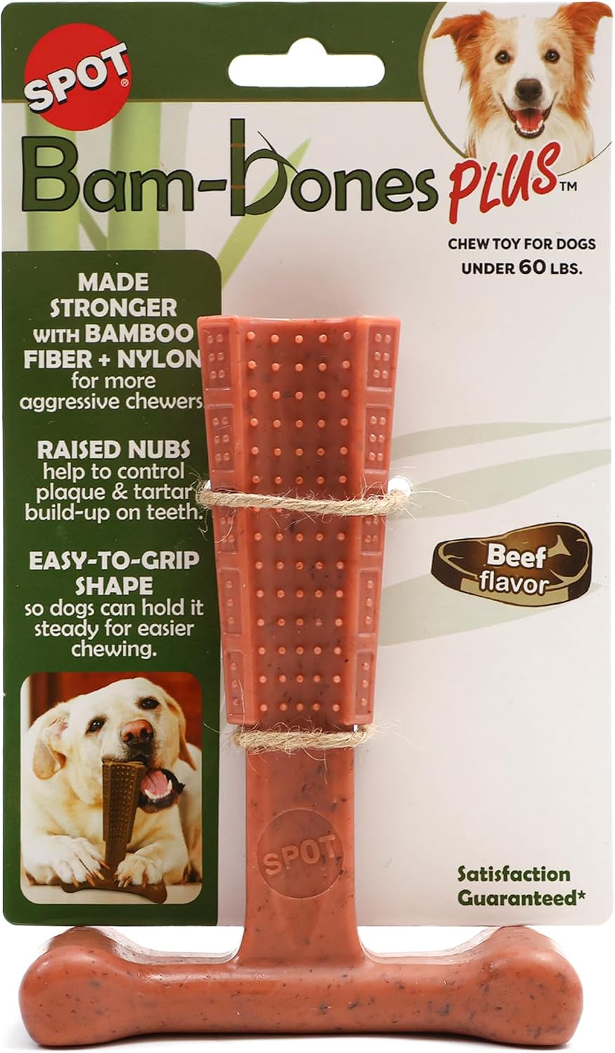 SPOT Bam-Bones Plus T-Bone Dog Chew - Beef / Medium - image 2
