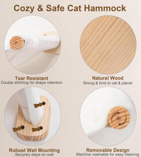 Cat Wall Hammock with Floating Hammock - 1 Hammock 2 Stairs - image 4