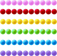 Hotusi 60 Chinese checkers marbles in green, yellow, red, blue, violet and pink