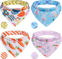 PAWCHIE Dog Bandanas Small Reversible Styles Pet Triangle Scarf Bibs - Easter Style / Large
