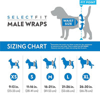 Paw Inspired Select Fit Male Dog Diapers, Disposable Male Wraps with Wetness Indicator| Belly Bands for Small, Medium, Large Dogs (X-Large, 20 Count)