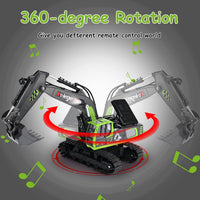 kolegend RC Excavator Toy, 1:18 Remote Control Excavator - Green / Medium - image 4