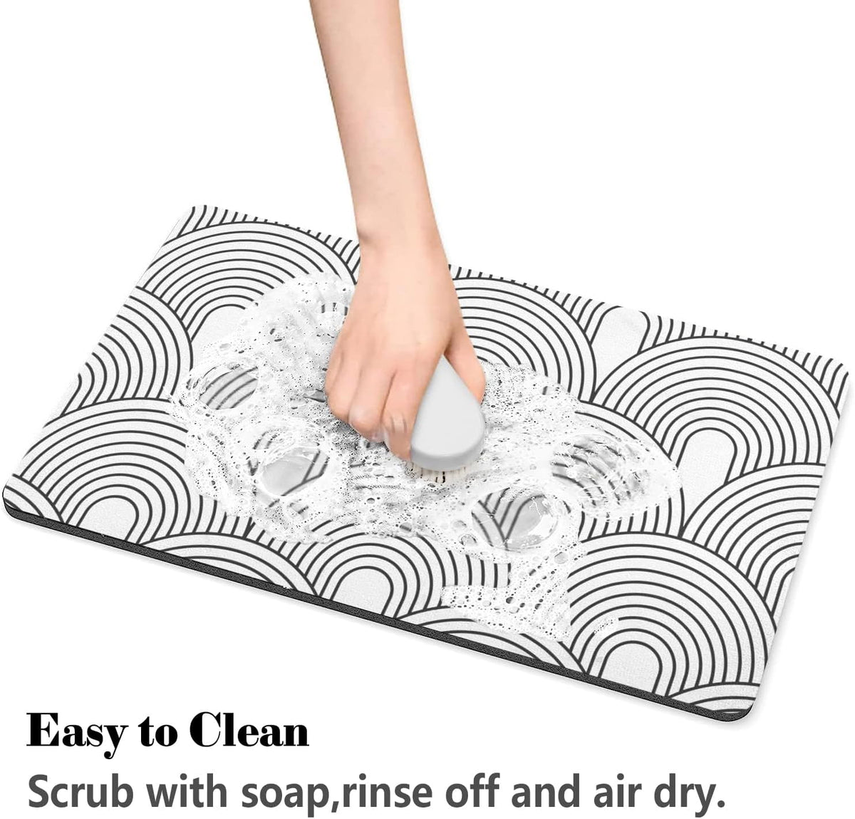 Dog Food Mats for Floors Absorbent, Pet Cat Food Mat - S(12"×20") / 01-White - image 3
