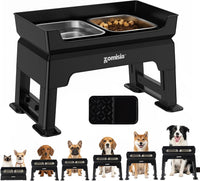 Elevated Dog Bowls, 6 Height Adjustable Raised Dog Bowl Mess Proof – Essentials for Dogs - 1.6L