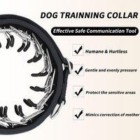 Martingale No Pull Dog Collar for Large Medium Small Dogs - L (19"-26" Neck, 1.5" Wide) / Black Black - image 2