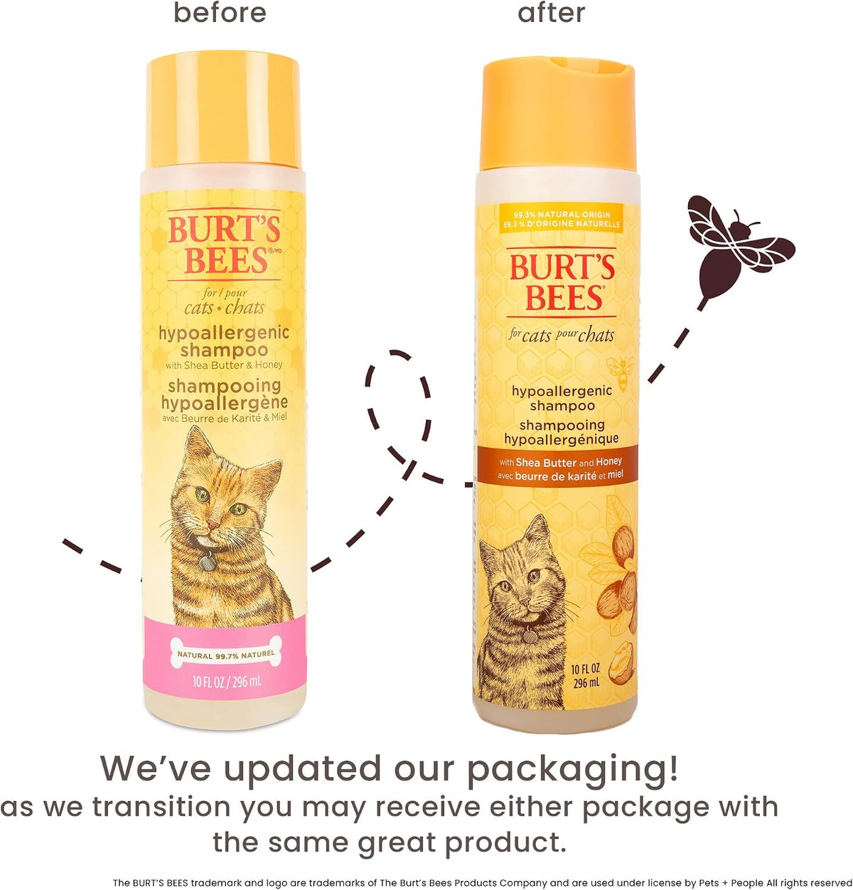 Burts Bees for Pets Hypoallergenic Cat Shampoo, Unscented - 10 Fl Oz (Pack of 2) - image 2
