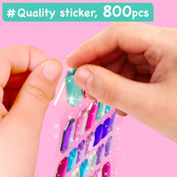 EZCRA Gem Sticker Kit for Kids, 990+ Stickers - Mermaid - Gem Stickers - image 4