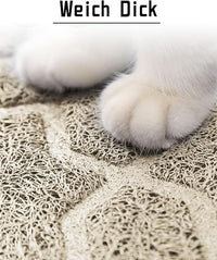 Yimobra Cat Litter Mat, 47"x36" Litter Box Mat with Litter Lock Mesh, Soft Cat Litter Mat Litter Trapping Mat, Easy to Clean, Non-Slip, Water Resistant, Litter Free Floors, Beige