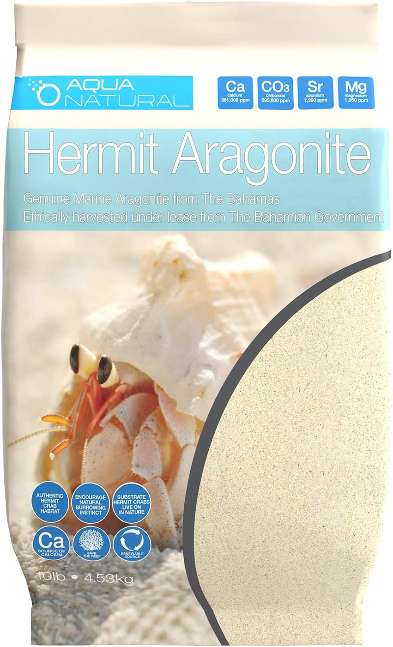 HERMIT CRAB ARAGONITE 10LB, Sand for Habitat – Daily Care for Fish - 10 Pound (Pack of 1)