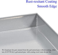 47x29.13x1 Replacement Tray for Dog Crate, Galvanized - Galvanized with coating / 41.0"L x 27.3"W x 1.0"H - image 3