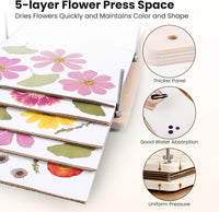 Aboofx Wooden Flower Pressing Kit - 17" x 11.8" 5 Layers - image 3