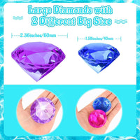 MARFOREVER diving gems pool toys, 15 colorful acrylic diamonds in two sizes - view 5