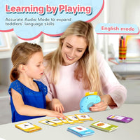Spanish & English Talking Flash Cards for Toddler - Blue / Upgrade Version(abc+123-510 English Words) - image 4