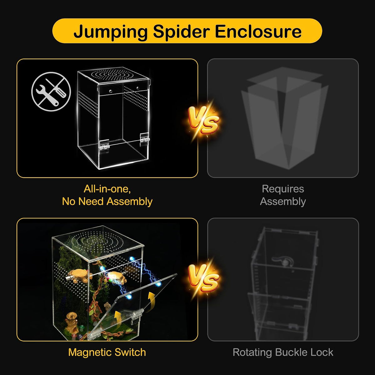 Jumping Spider Enclosure Starter Kit - Green / Large - image 2
