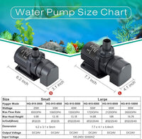 hygger 800GPH Quiet Submersible and External 24V Water Pump, with Controller (30%-100% Settings), Powerful Return Pump for Fish Tanks, Aquariums, Ponds, Fountains, Sump, Hydroponics (25W, 9.8ft)