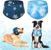 KOOLTAIL Dog Cooling Bandana - Snowflake+Wave / Neck Girth(12-20in)