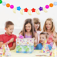 GOGOSO Ball Pit Balls Stars Moon Shapes Plastic Pitballs for Child - 100 balls / Bright Mix 8 Colors - image 4