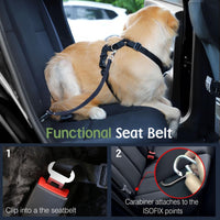 Dog Seat Belt Vest Harness for Car - Light Pink / L (Chest: 22-32.3", Neck: 16.9-26") - image 3