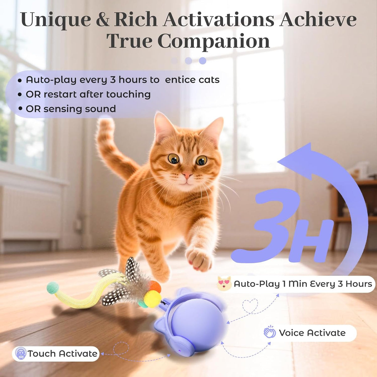 ORSDA Cat Toys for Indoor Cats - Periwinkle - image 2