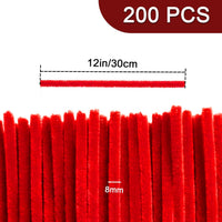 Black Pipe Cleaners for Crafts, Craft Supplies, Arts and Crafts - Red - image 2