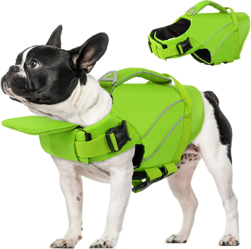 Queenmore Dog Life Jacket with Front Float - Small / Green