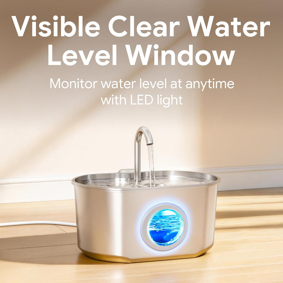 Cat Water Fountain Stainless Steel: 74oz/2.2L Cat Fountain - 74oz Fountain+4 Filters +4 Sponges - image 2