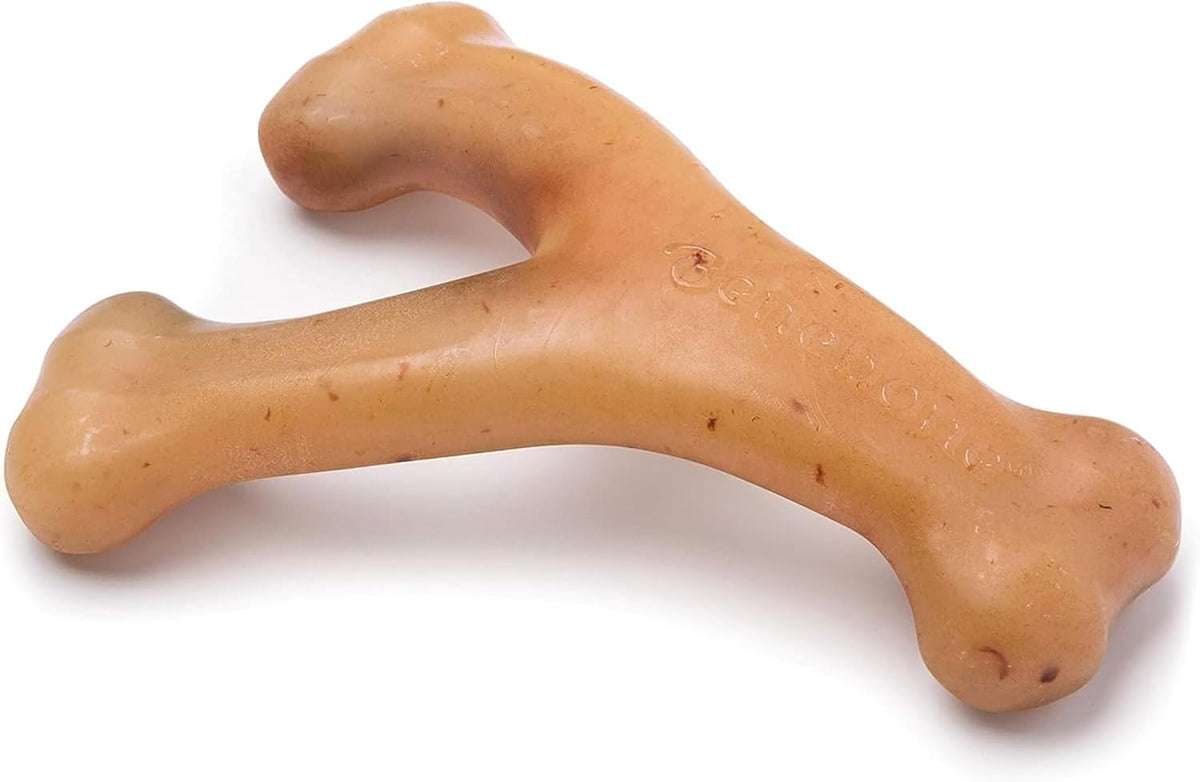 Benebone Wishbone Dog Chew Toy for Aggressive Chewers - REAL Chicken / Small