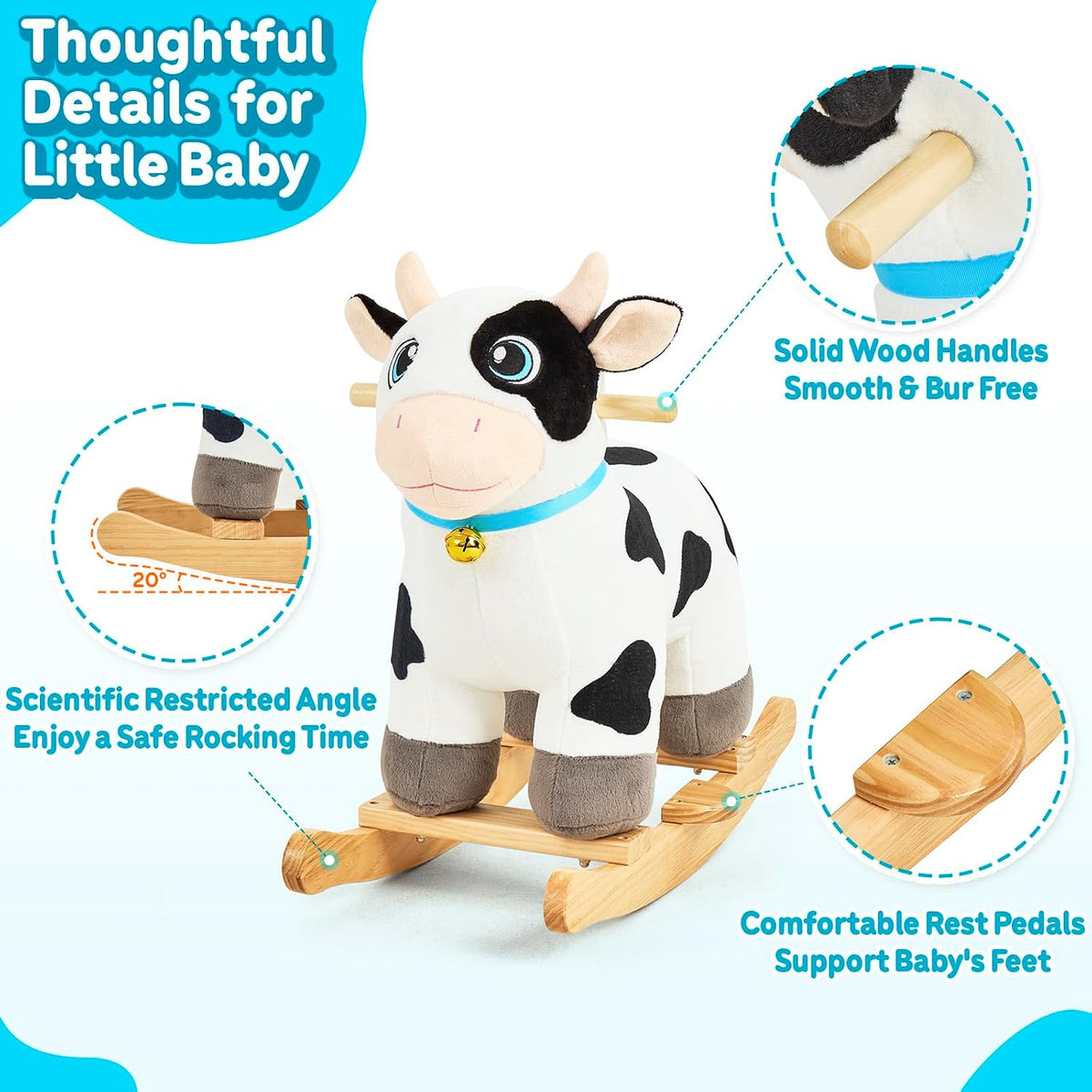 FUNLIO Unicorn Baby Rocking Horse - Youthful-cow - image 4