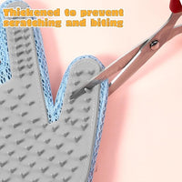 2 in 1 Pet Grooming Glove for Cats & Dogs, Efficient Deshedding Brush Pet Long Short Fur Removal Glove, Gentle Massaging Puppy Kitten Bathing Grooming Brush Tool, Easy Clean Floating Hair Mitt