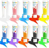 Funto Kids Washable Finger Paint Set - 10 PCS Basic Colors - image 2