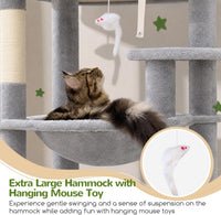 Globlazer F70 Pro Heavy Duty Cat Tree Tower for Indoor Cats Large - Light Grey / XL - image 3