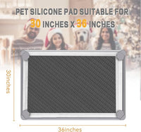 ELEGX Pee Pads Tray 30 X 36 Inches, Silicone Dog Bedpan Tray, High Edge Puppy Pad Holder Tray for Easy to Clean and Spill Free Dog Bedpan Training Pad Tray with Fixing Buckle