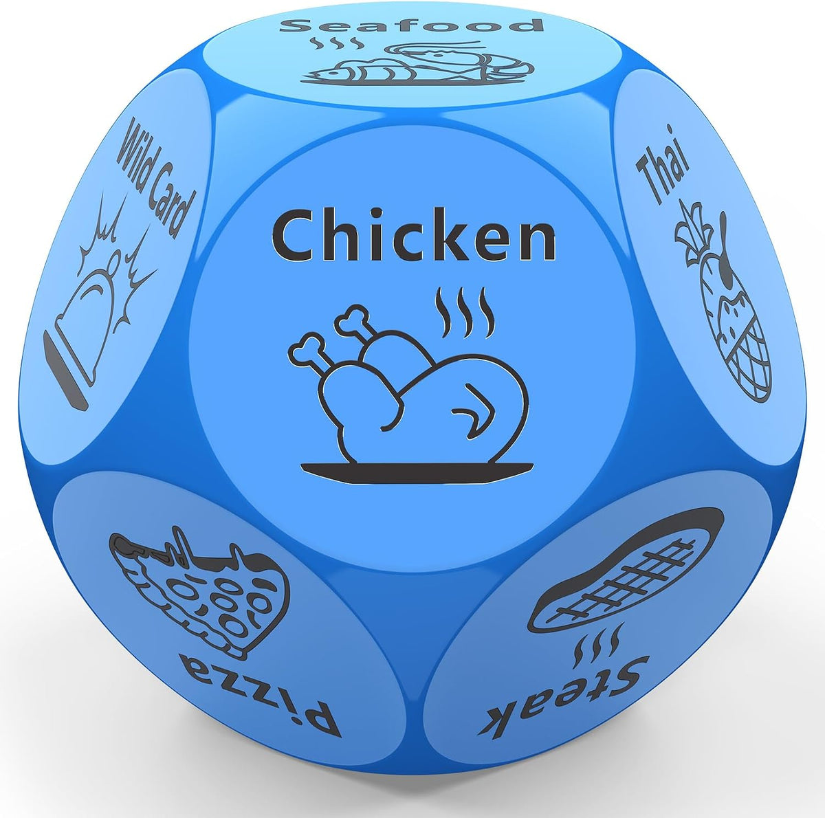 LLYZZ 12-sided food decision dice with engraved dinner options - view 3