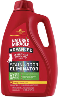 Nature’s Miracle Advanced Cat Stain & Odor Eliminator - Lemon / 1 Gallon (Pack of 1)