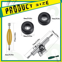 Zhehao fingerboard wheels and trucks set with four bearing wheels, two alloy trucks and two screwdri - view 8