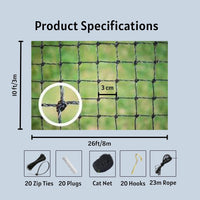 Cat Netting Balcony, Safety Net for Cat - 10x26 ft - image 2