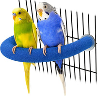 U-Shaped Large Parrot Perch, Quartz Bird Perch for Cage – Essentials for Birds - Small / Blue